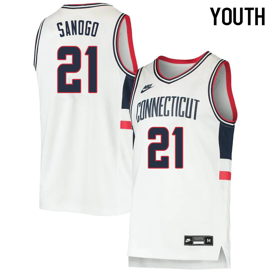 2021 Youth #21 Adama Sanogo Uconn Huskies College Basketball Jerseys Sale-Throwback